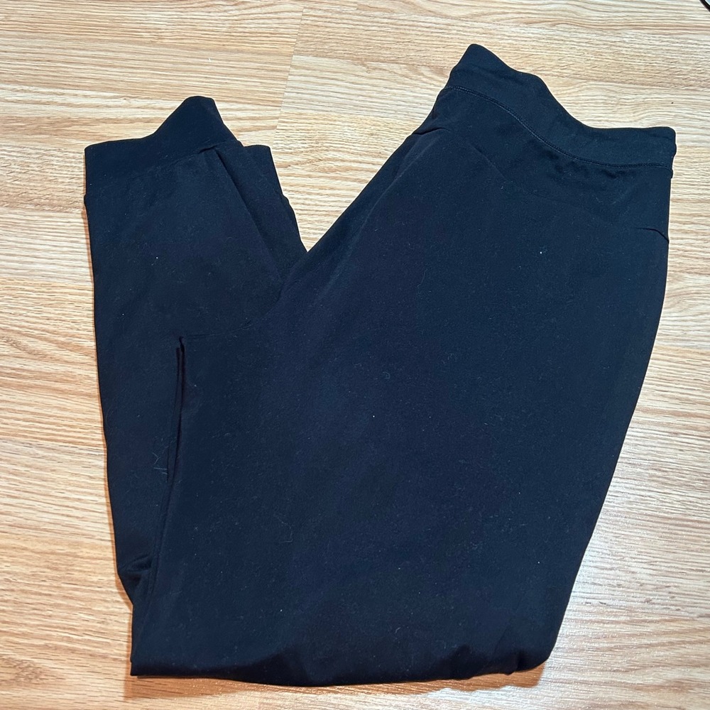 Yogalicious Lux Avenue Jogger Black Drawstring Activewear Pants XL
